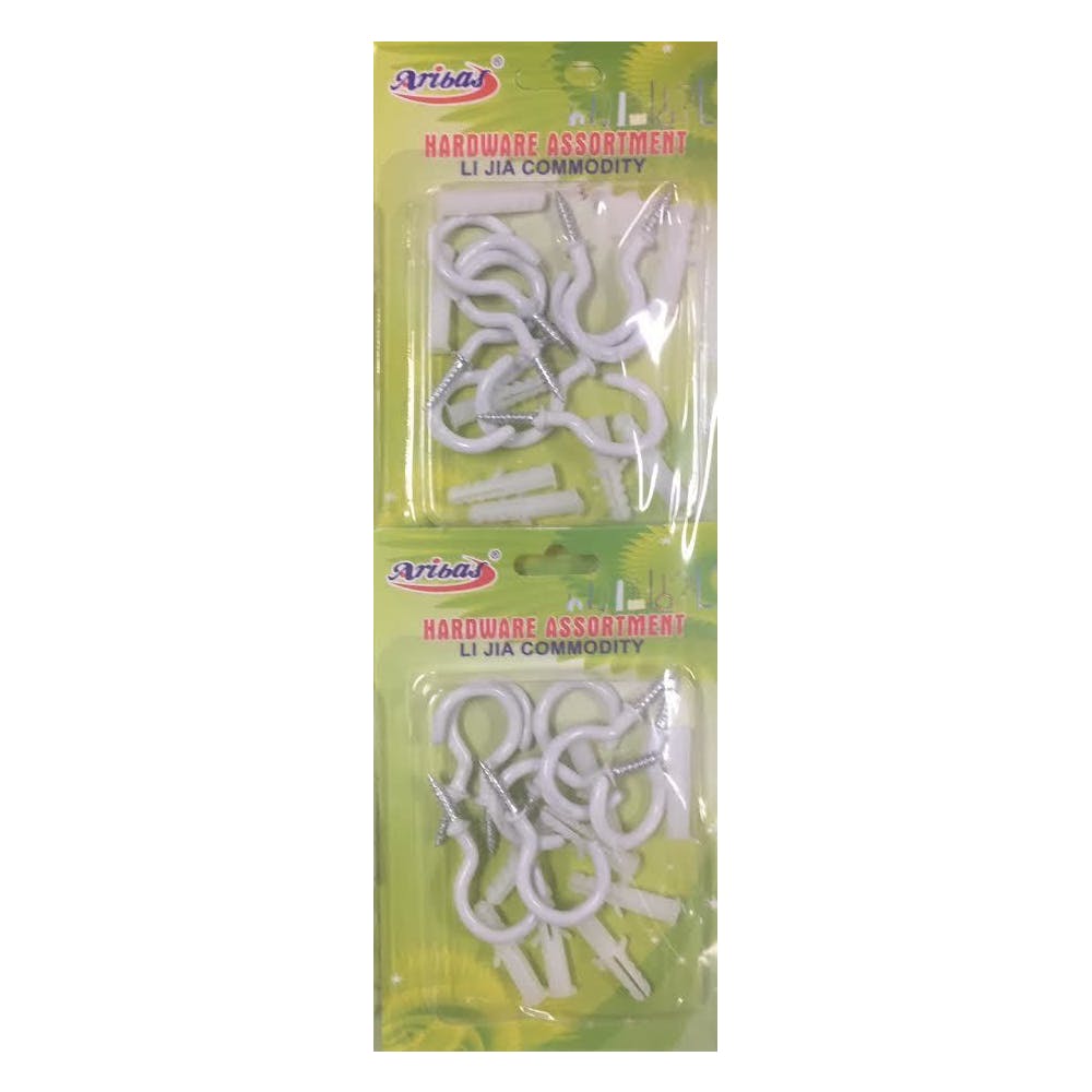 Ceiling Hooks - White 12 Piece 2