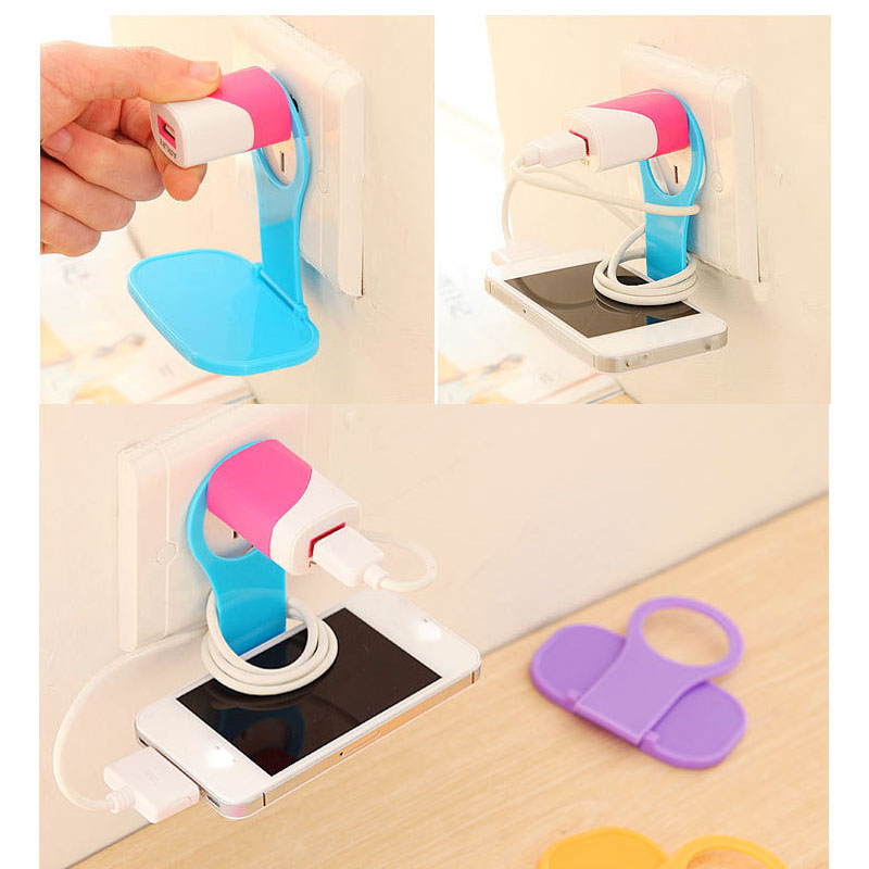Folding Wall Charging Mobile Phone Holder Stand Cradle 2