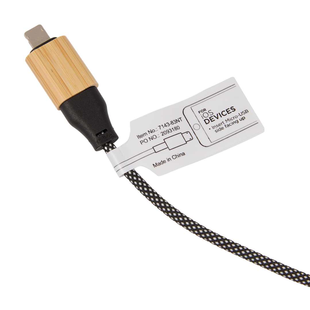 FSC® 100% Bamboo 5-in-1 100W Laptop Charging Cable 14
