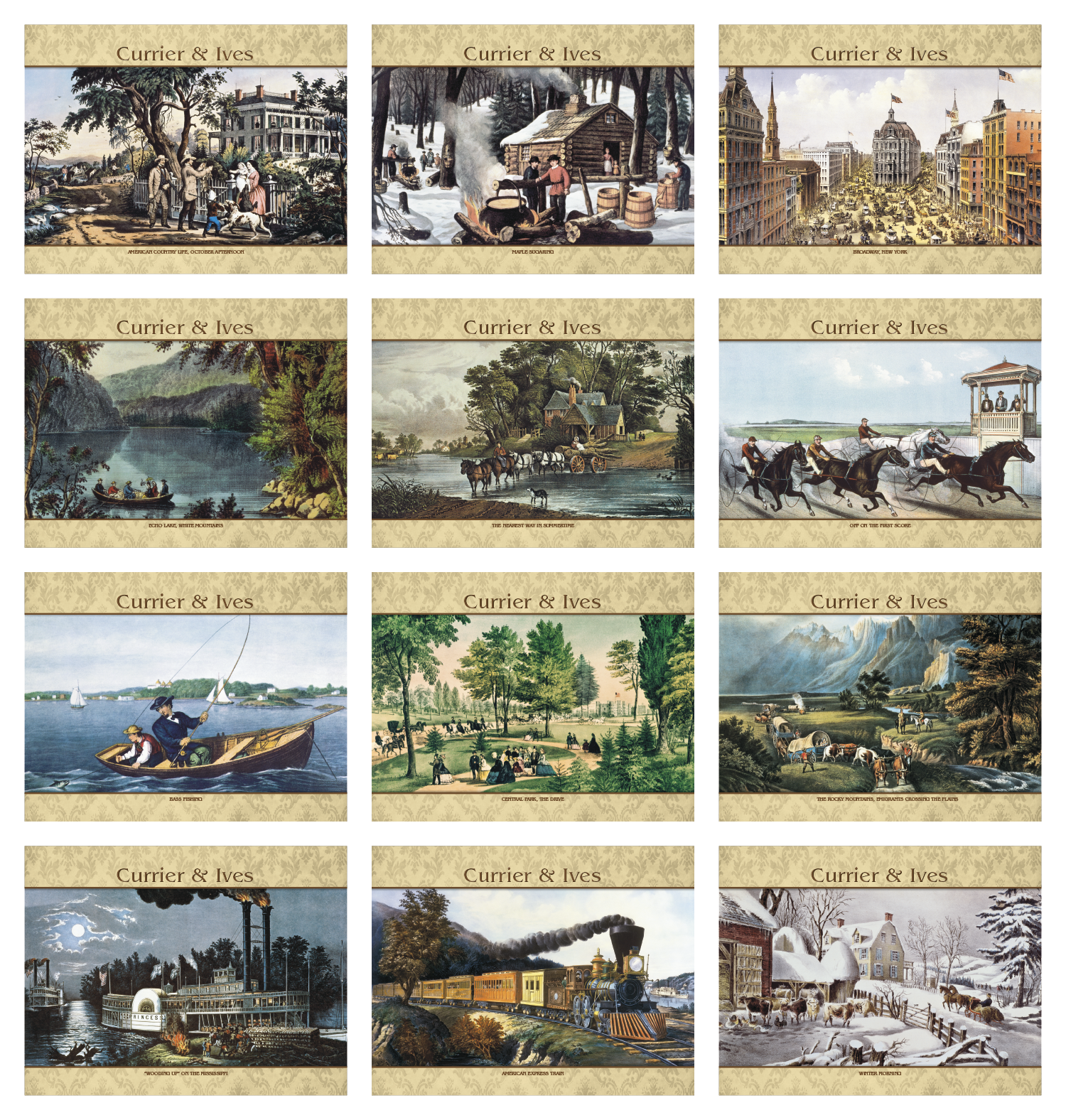 Good Value™ Currier & Ives - Stapled Calendar 35