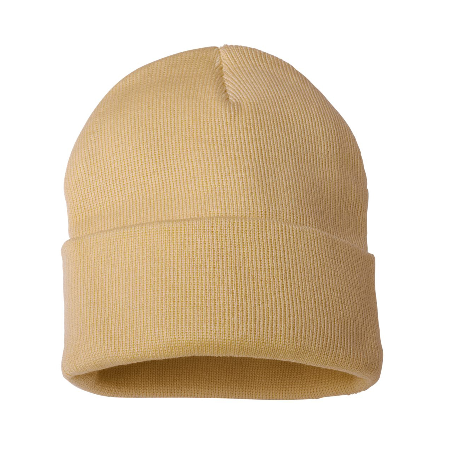 Solid Cuffed Beanie w/ Sewn Woven Patch 11