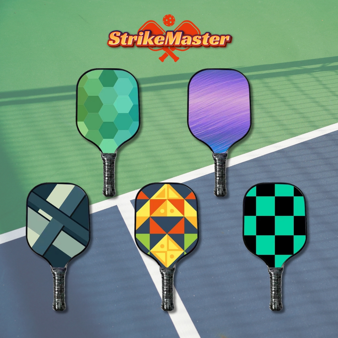 StrikeMaster Single Fiberglass Pickleball Paddle with PU Leather Bag 7
