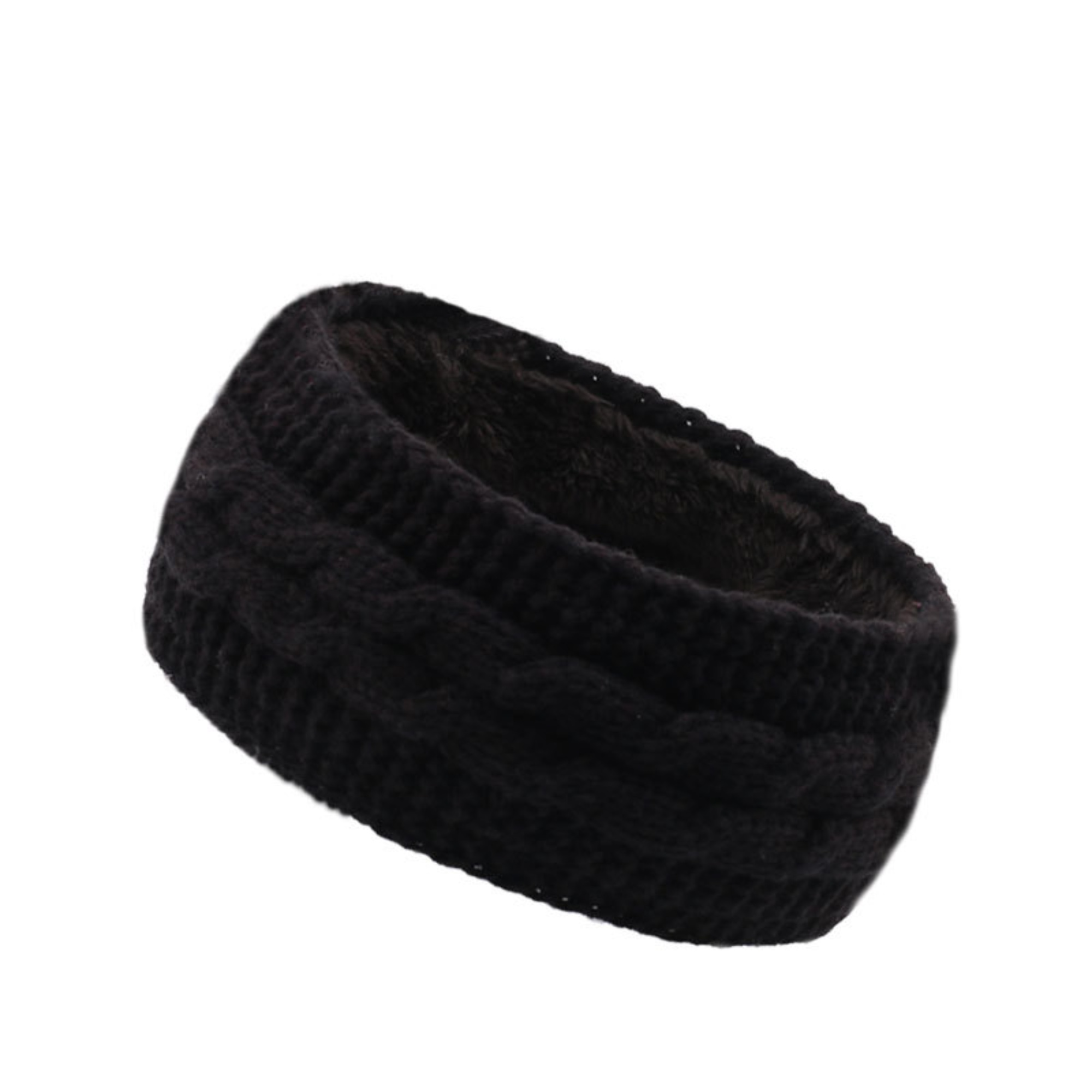 Warm Cable Knit Fleece Ear Band for Cold Weather 10