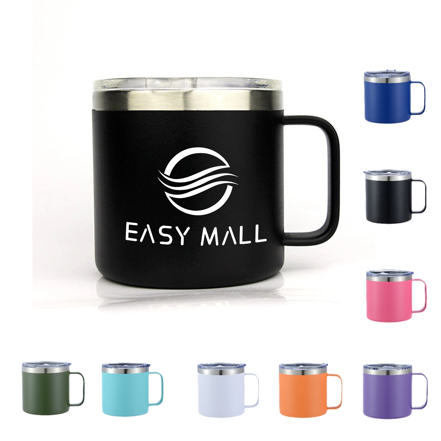 14Oz Travel Coffee Mug With Lid And Handle 2