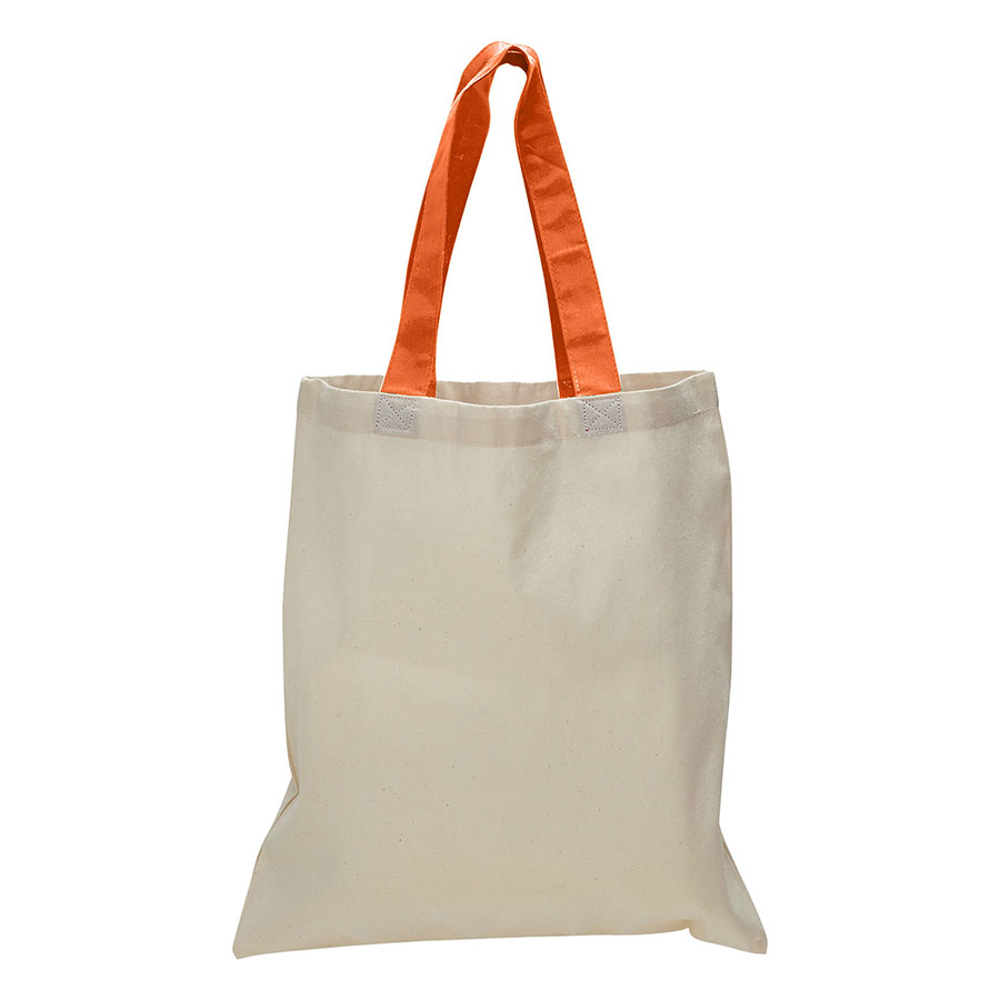 Value 6 oz Cotton Canvas Tote Bag - Contrasting Handle - 22