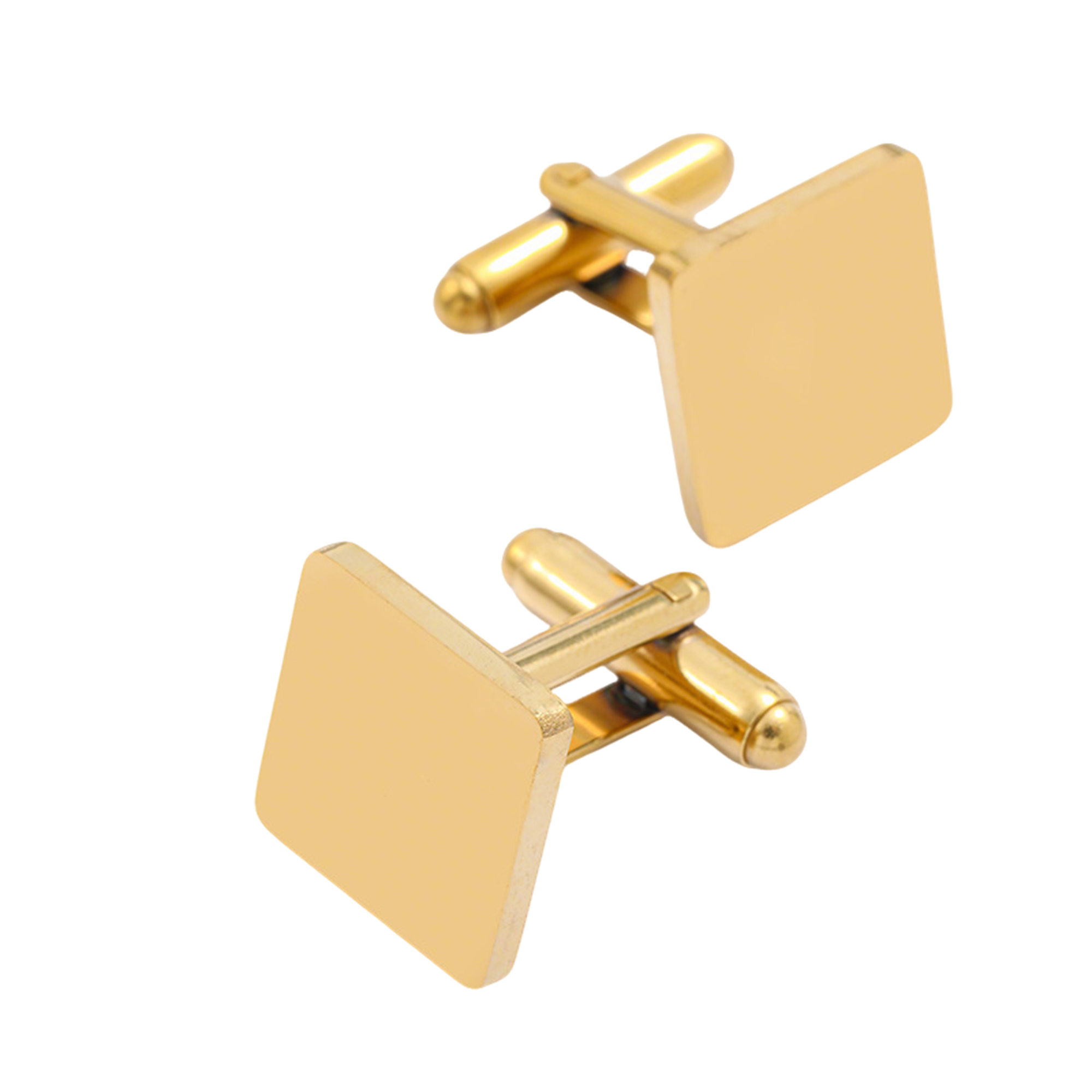Stainless Steel Dress Cuff Link 0.6" Square Face 5