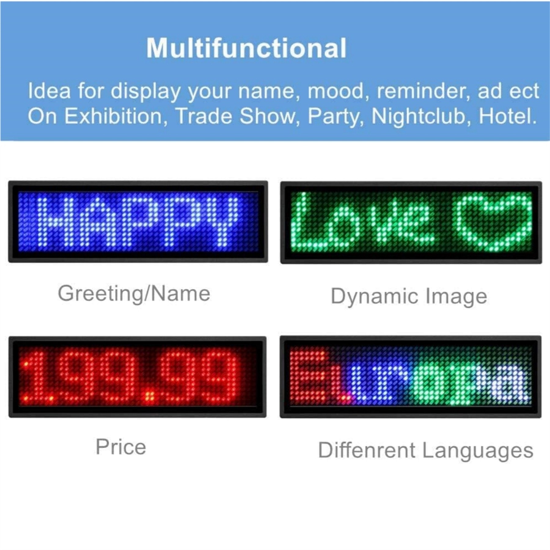 Rechargable Led Badge 2