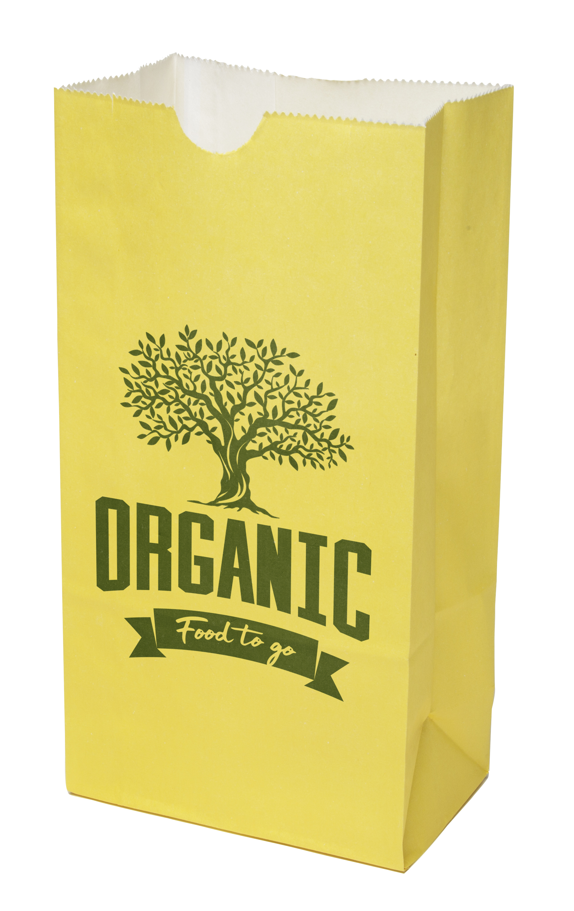 One-color Colored Paper Bag Yellow (5" x 9.75" x 3.125")