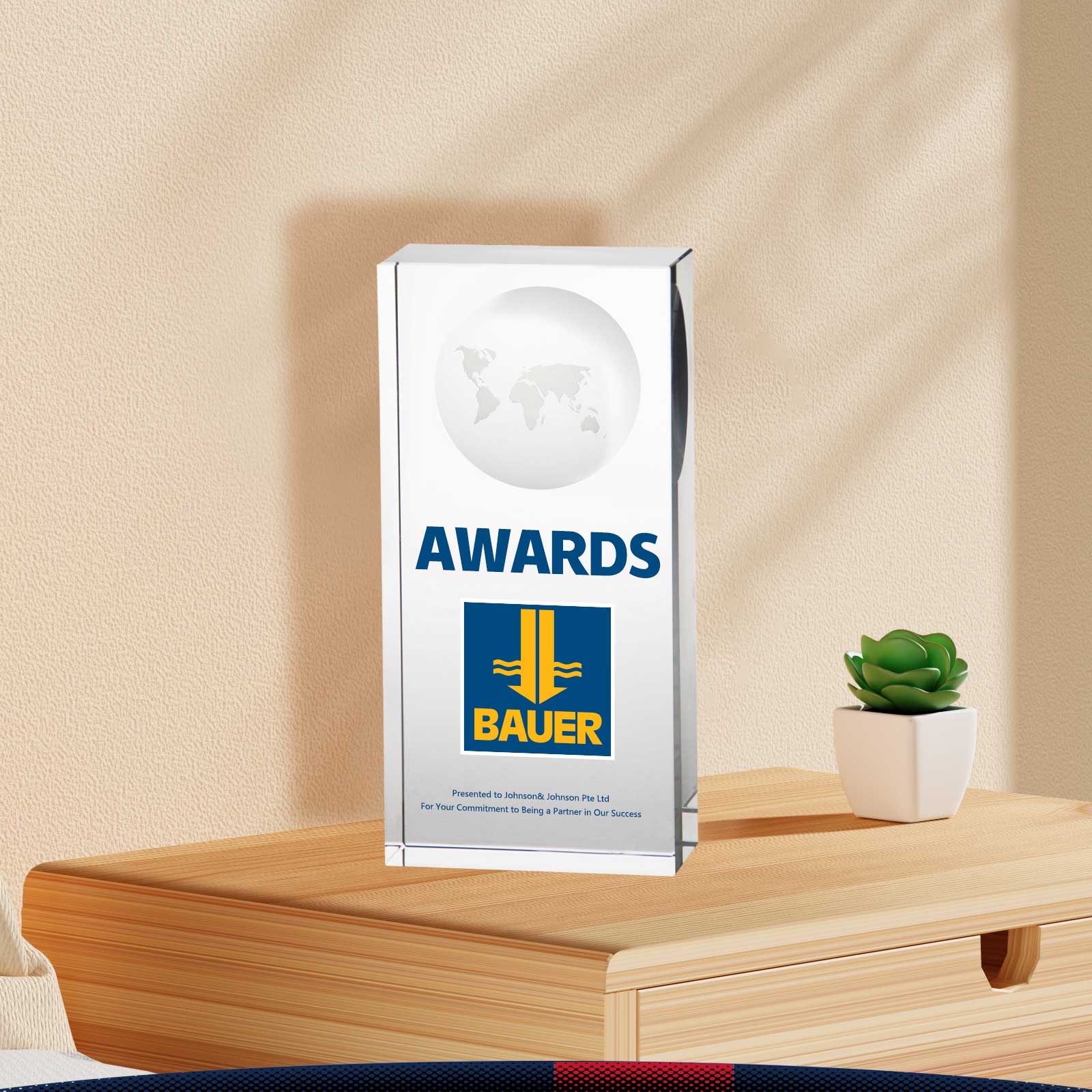 Kelsey Rectangle Crystal Award 3