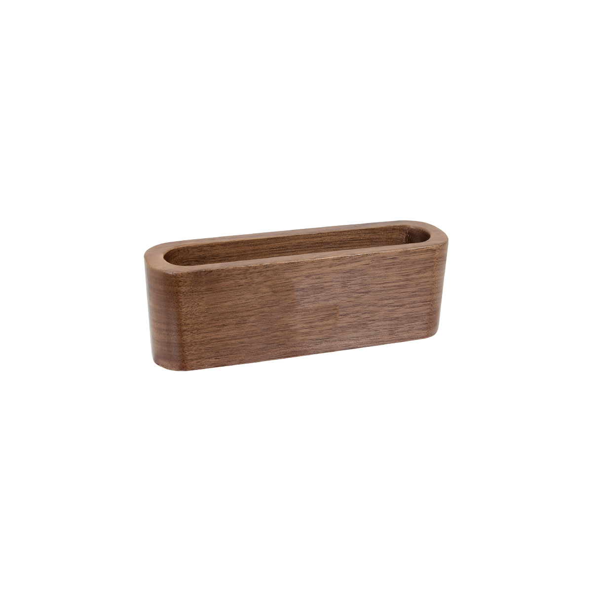 4" Walnut Business Card Holder 3