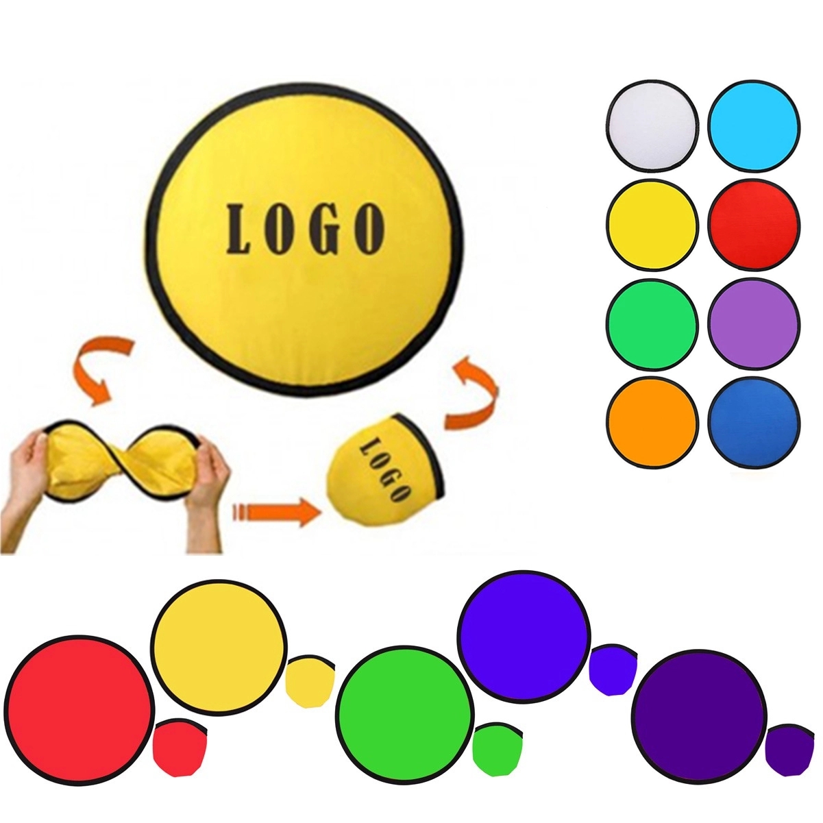 Folding Flying Disc W/ Pouch 4