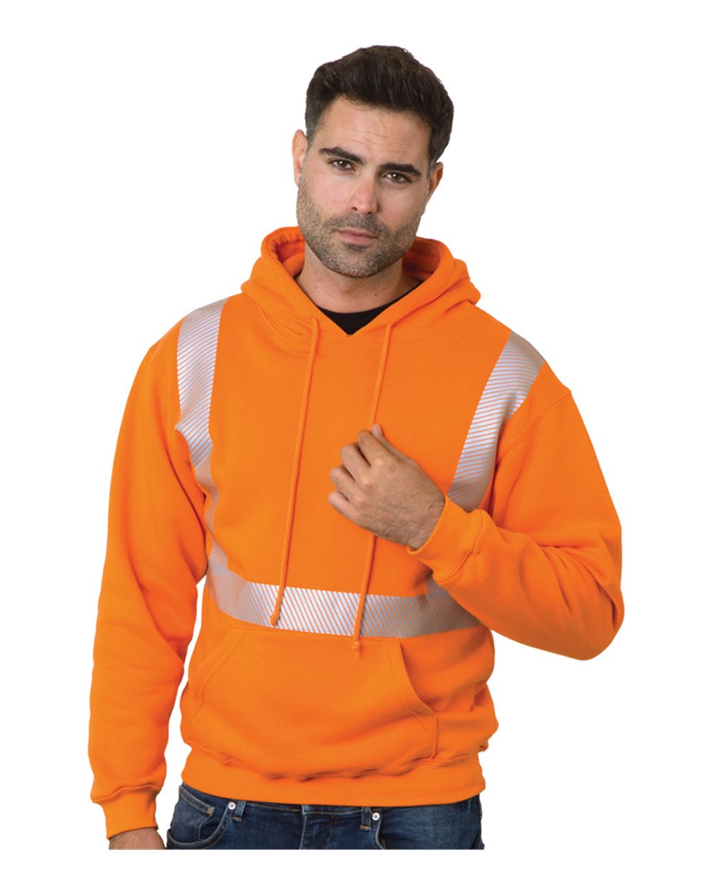 Unisex USA-Made High Visibility Hooded Sweatshirt - 3739 6