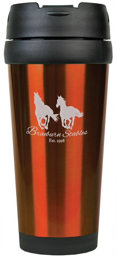 16 oz. Orange Stainless Steel Travel Mug without Handle 2