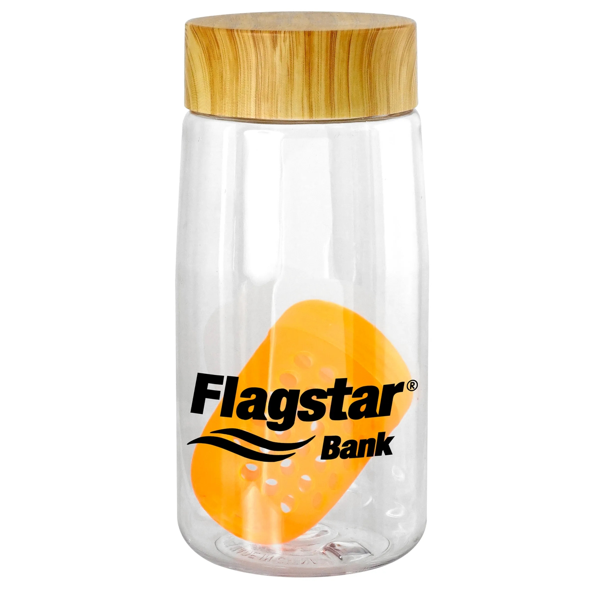 Bamboo Pattern 18 oz. Recycled Bottle with Floating Infuser 8