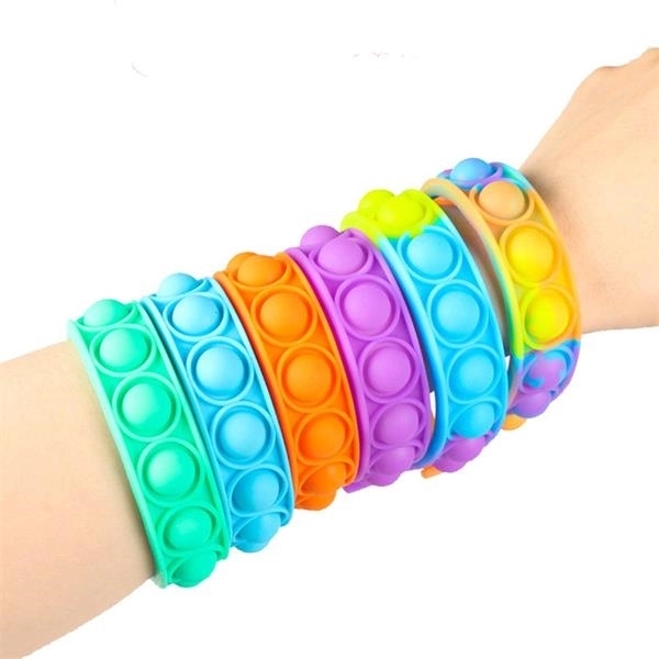 Multicolor Push Pop Bubble Wristband Fidget Toy 12