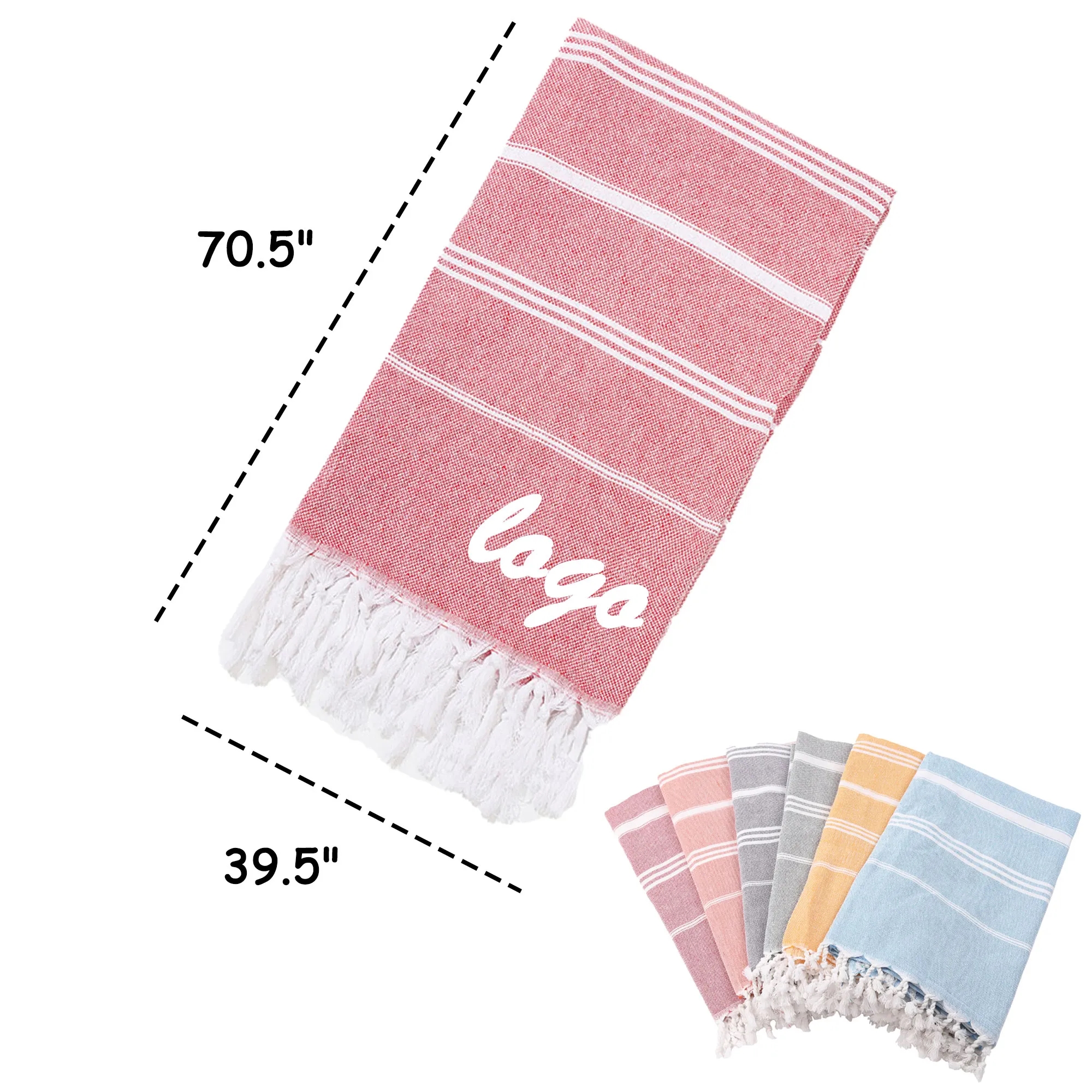 MOQ 30 Pure Cotton Turkish Sand-Free Tassel Beach Towel 21 8