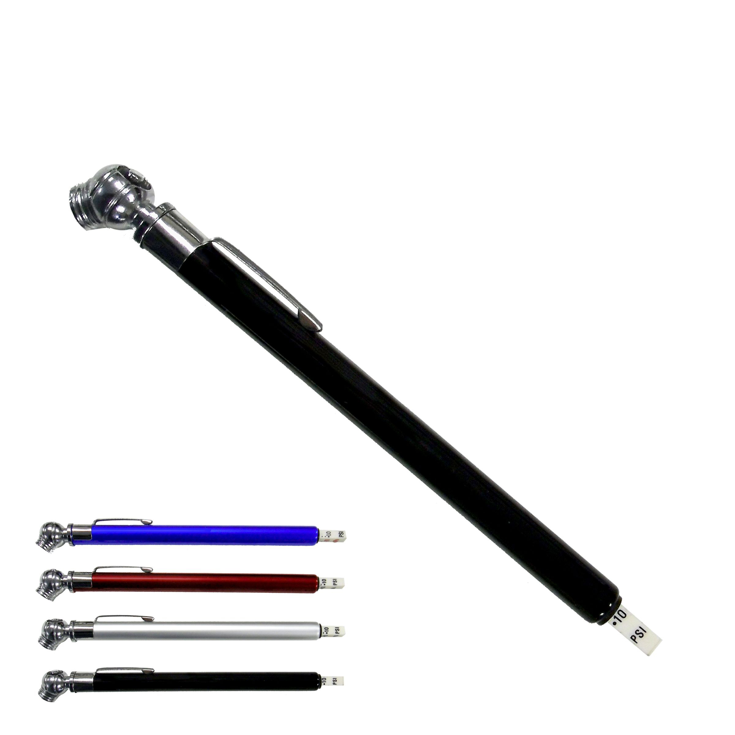 Auto Tire Pressure Gauge w/Chrome Colored Barrel 1