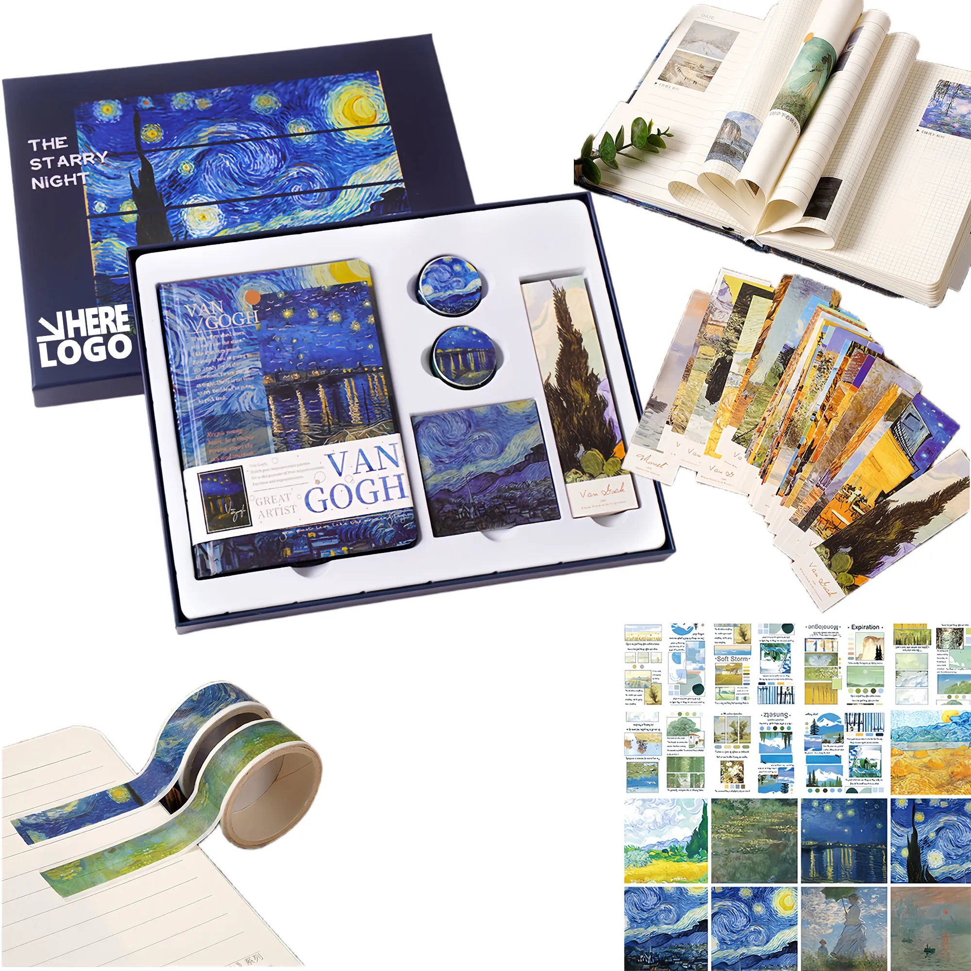 Creative Artistic Oil Painting Journal Gift Box for Students