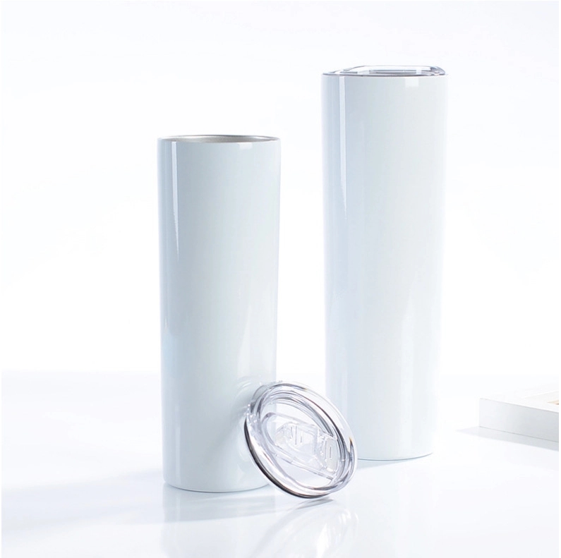 20oz Stainless Steel Straight Slimming Cup With straw 3