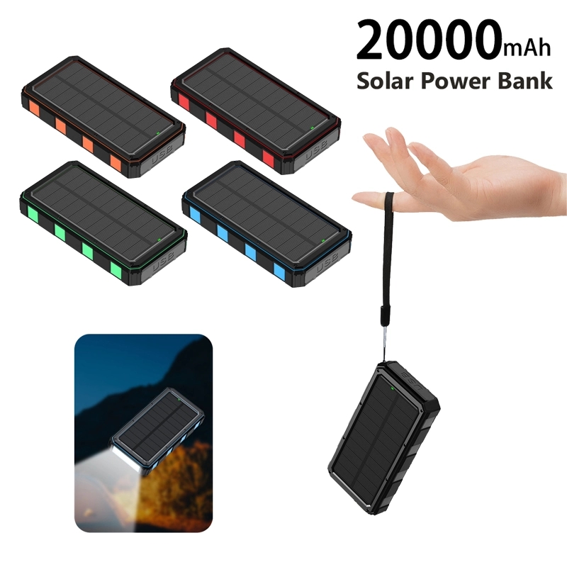 Waterproof Solar Power Bank w/Flashlight for Outdoor Camping 1