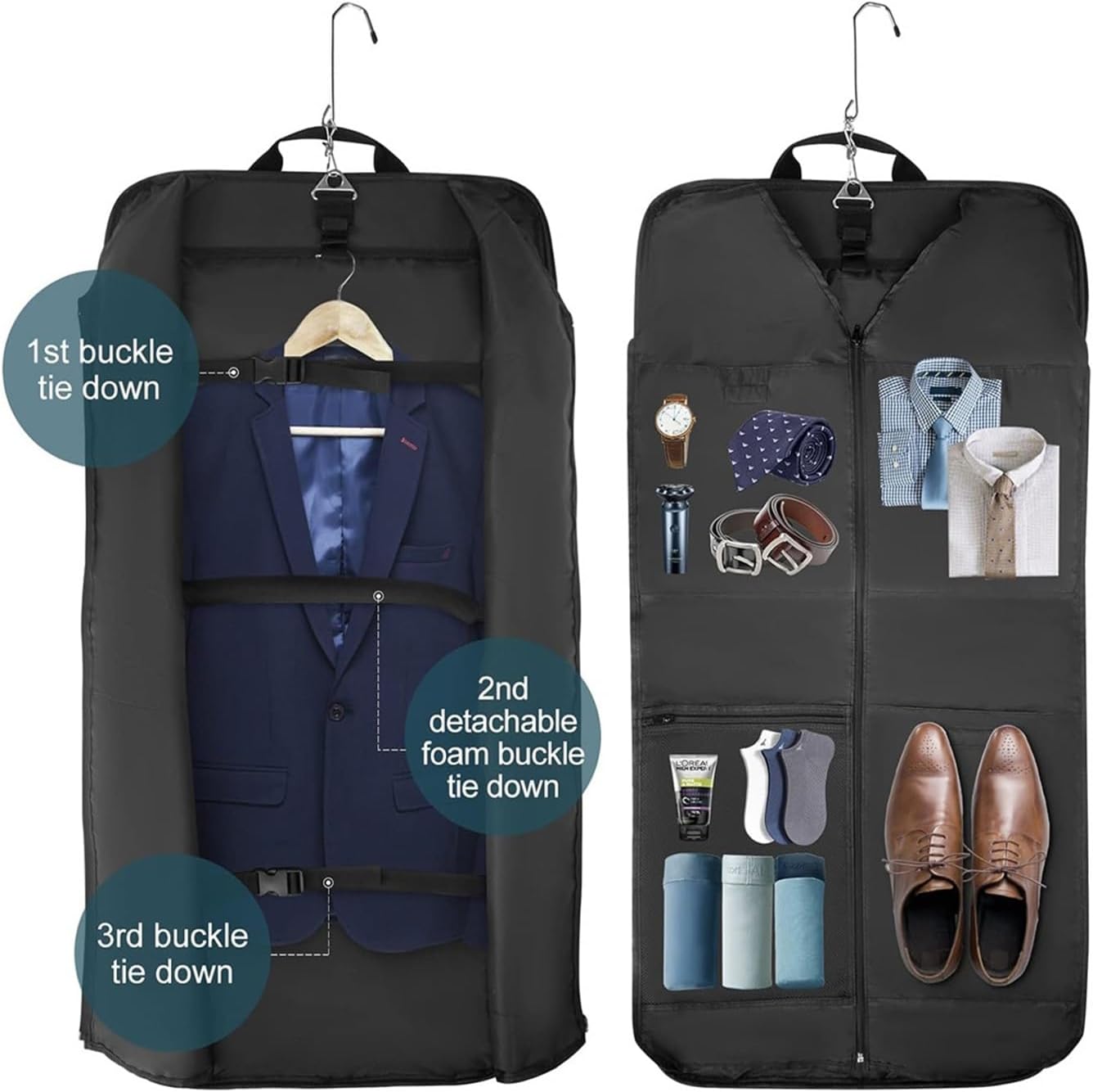 Oxford Garment Bag with Hanger Suit Travel Carrier 5