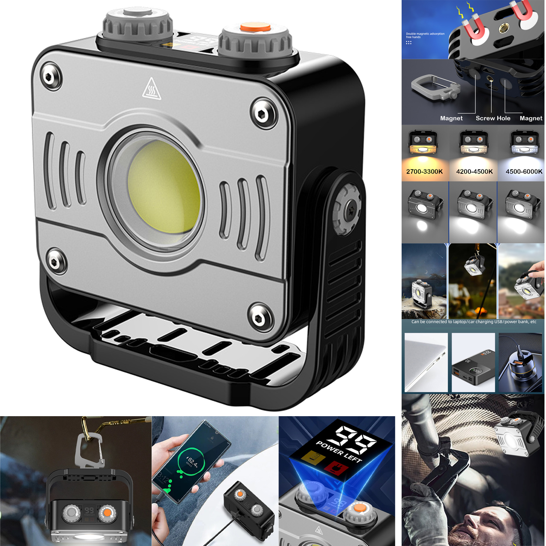 2 in 1 Worklight/Lantern 8000mah Power Bank 2