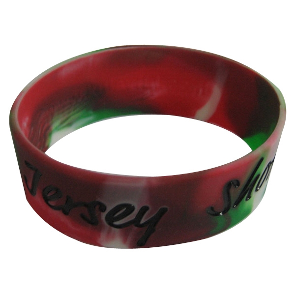 Swirl Deboss-Fill Silicone Wristbands 2
