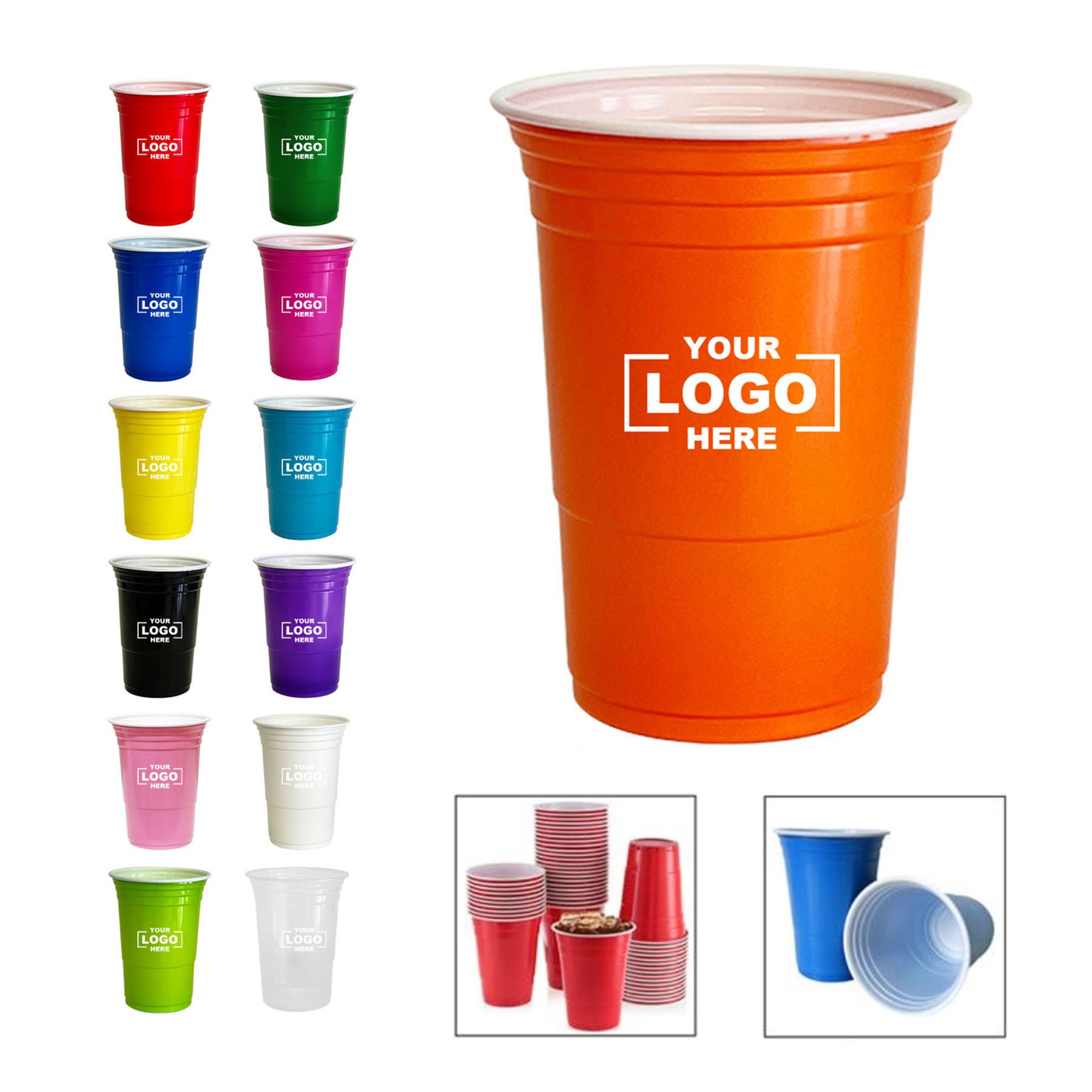 16oz. BPA FREE Full Color Stadium Cup for Party