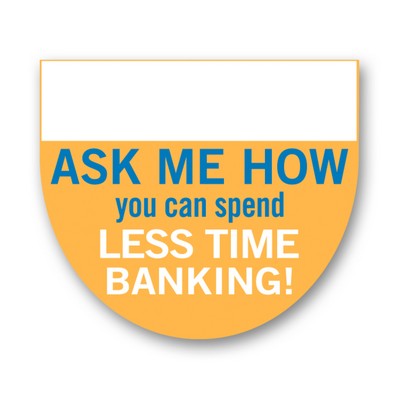 USA Made Long Curved Bottom Paper Badge Ribbon Full-Color (1.75"x2")