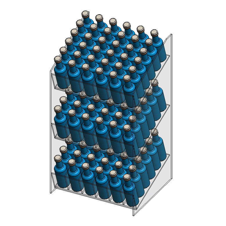 3 Tier Acrylic Beverage Display 6 Rows