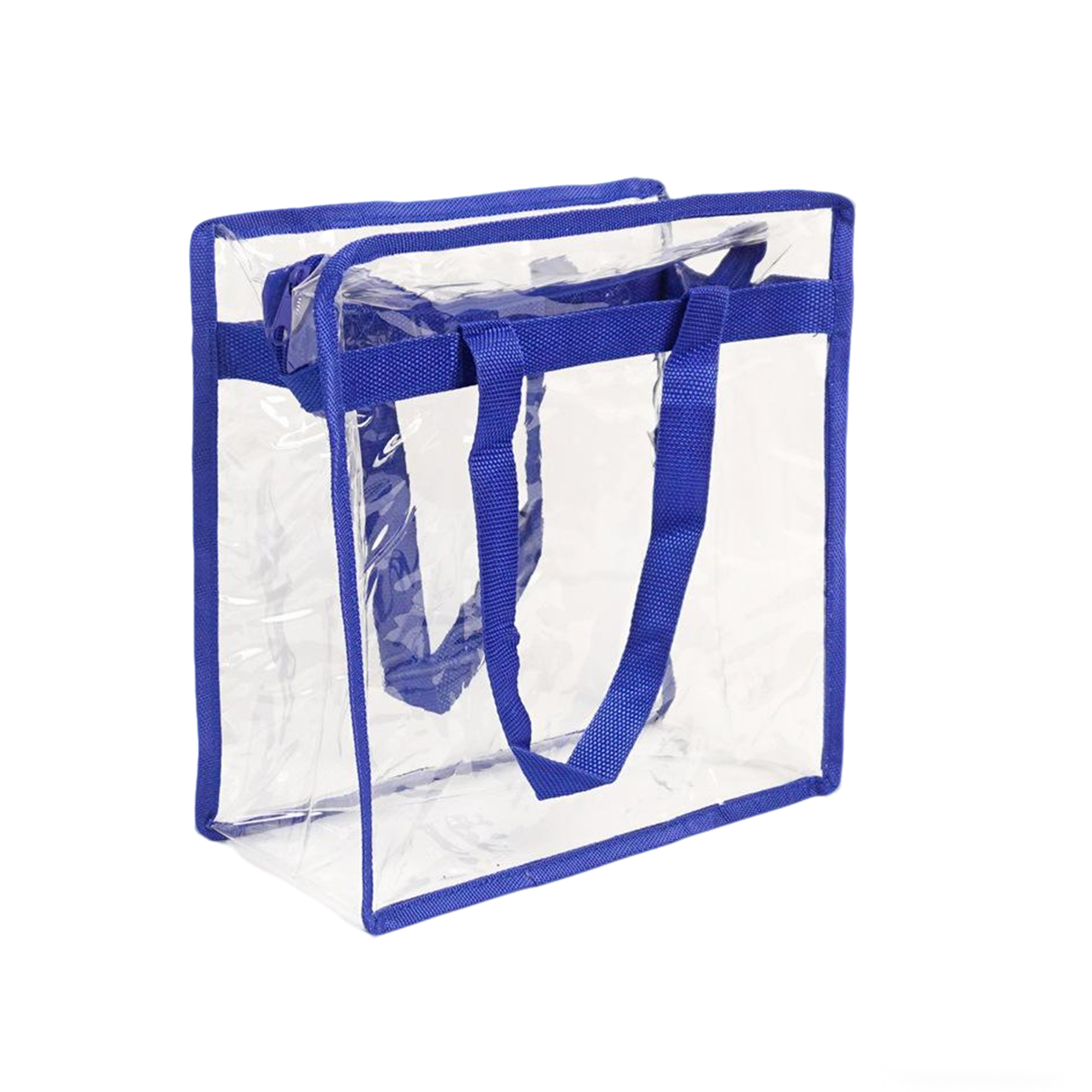PVC Clear Stadium Tote Bag 12" x 12" x 6" With Polyester Trim 6