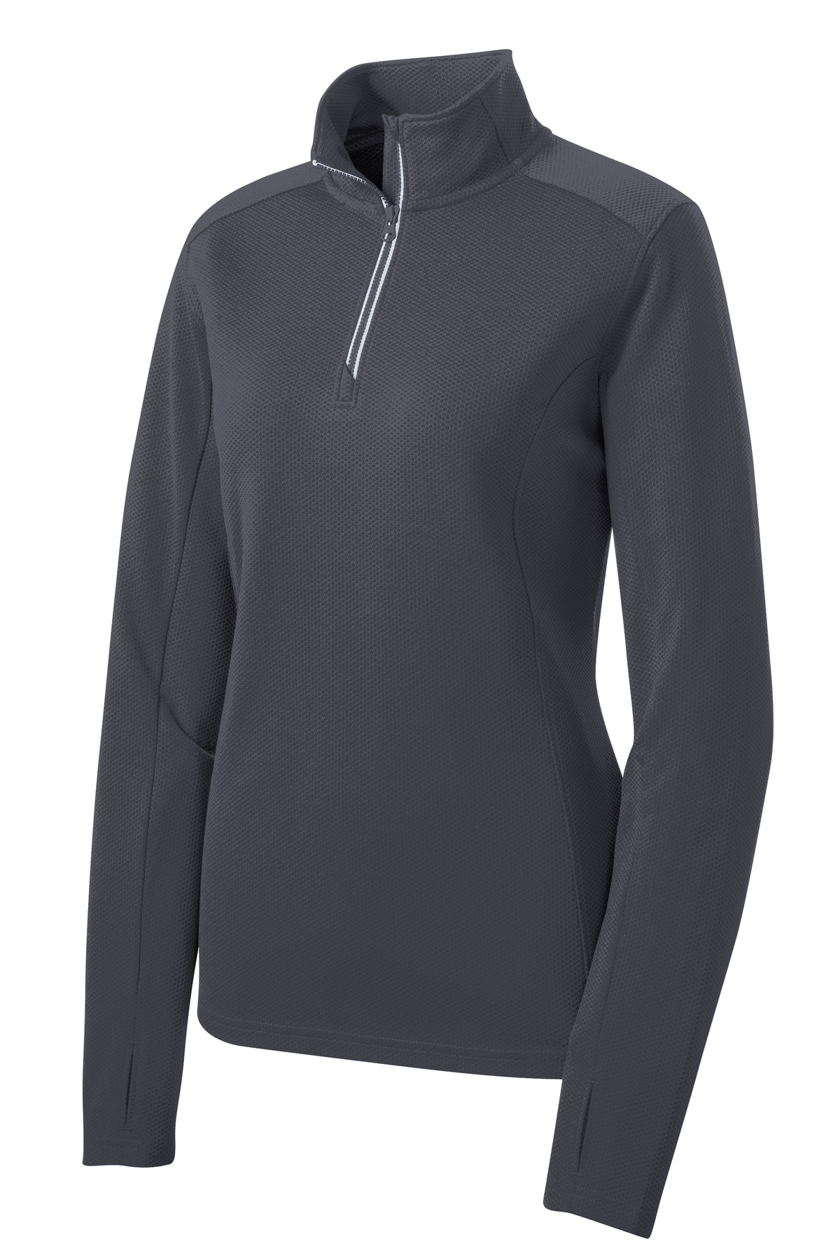 Sport-Tek Women's Sport-Wick Textured 1/4-Zip Pullover. LST860 3