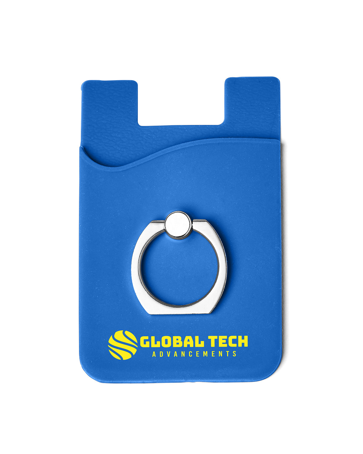 Silicone Card Holder with Metal Ring Phone Stand 5