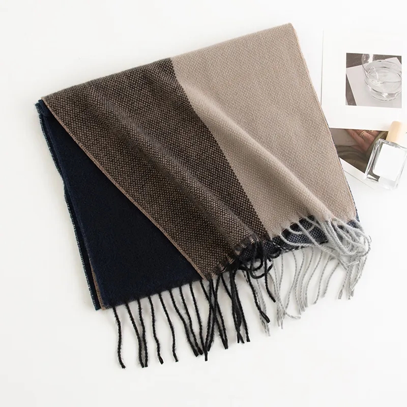 Winter Plaid Imitation Cashmere Scarf Clashing Colors 2