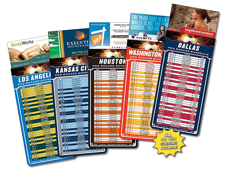 Magna-Card Business Card Magnet - Soccer Schedules (3.5x9) 2