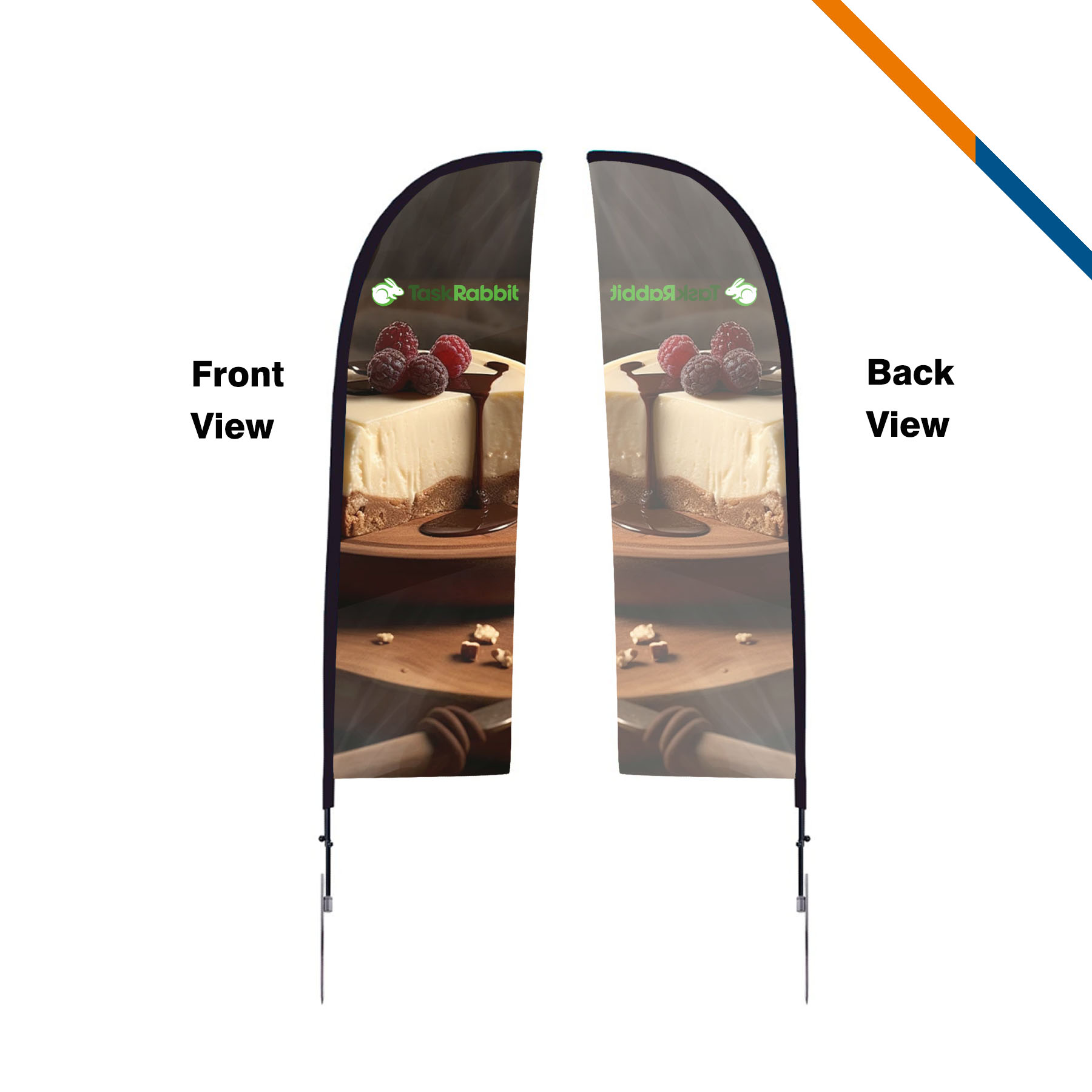 9' Denri Single-Sided Straight Flag 6