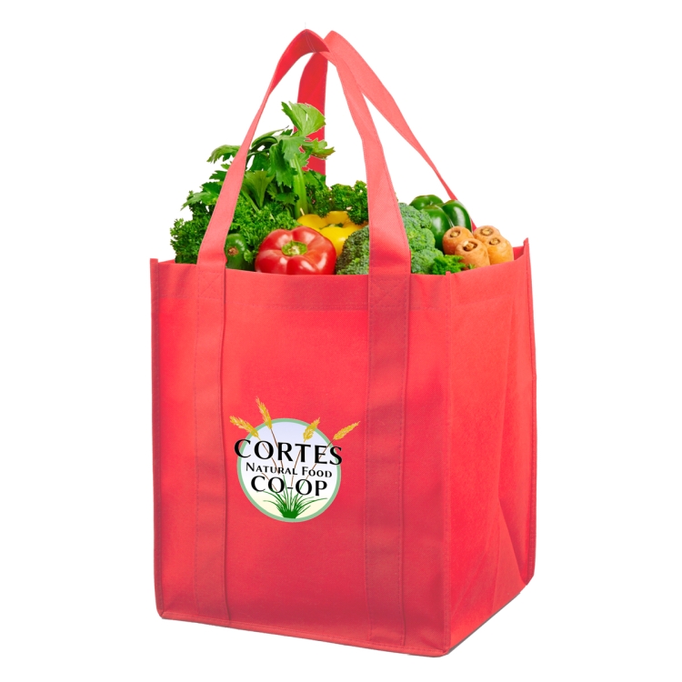 13"W x 15"H x 10"Gusset -"SUPER MEGA" Grocery Shopping Tote Bag 35