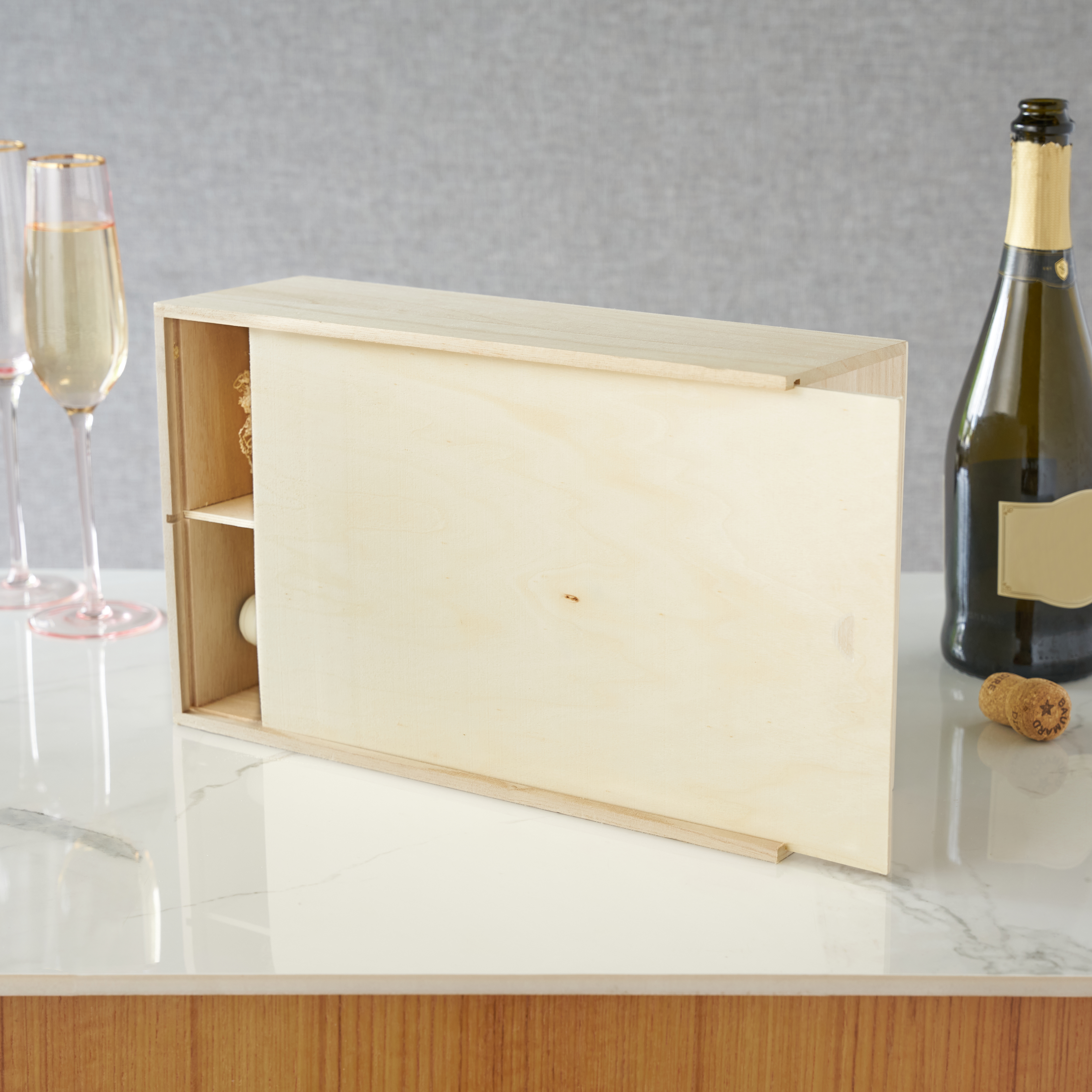 Twine Living® 2-Bottle Paulownia Wood Wine Box 4