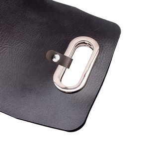 Buckled Dual Bottles PU Leather Wine Bag with Grape Window 5