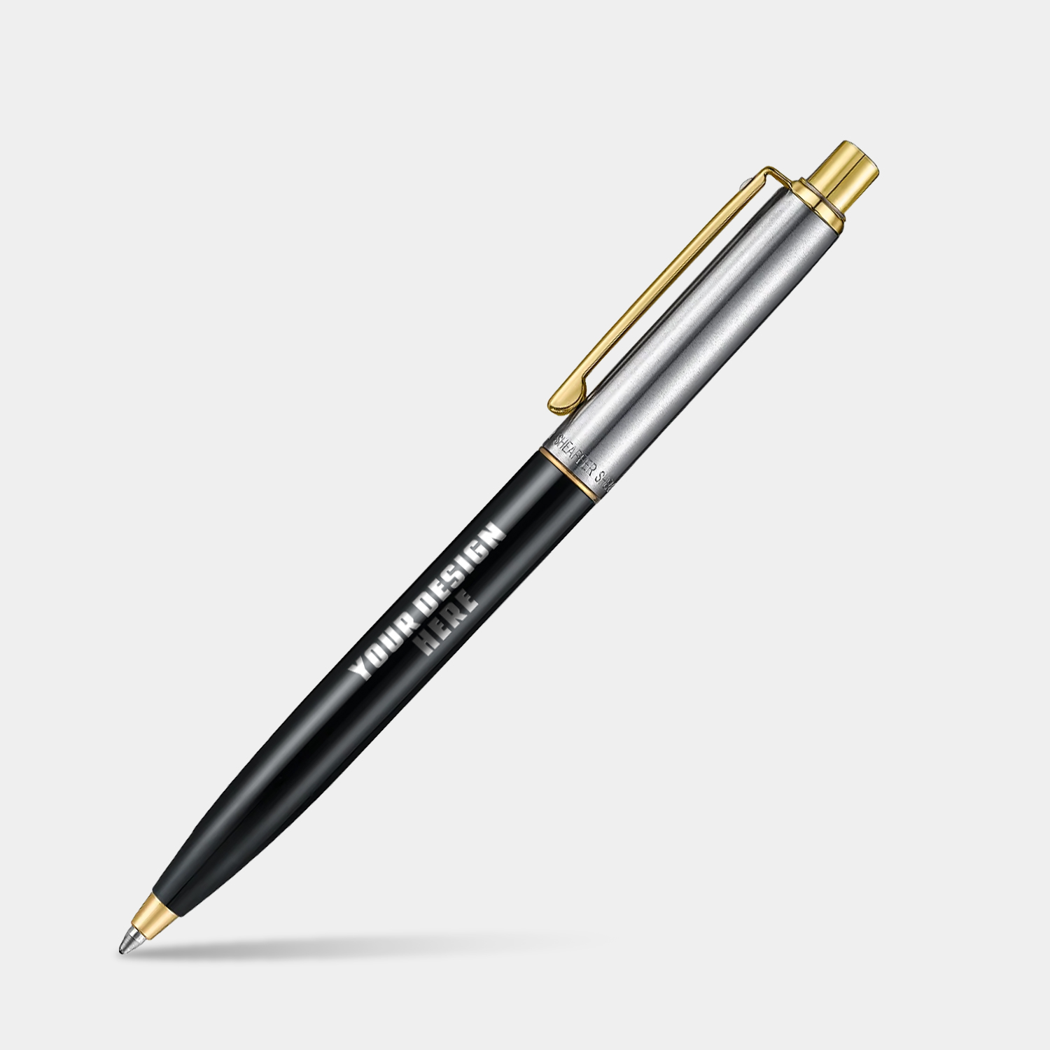 SHEAFFER® Sentinel Metal 335 Glossy Black Gold Trim Executive Ballpoint Pen w/ Gift Box 8