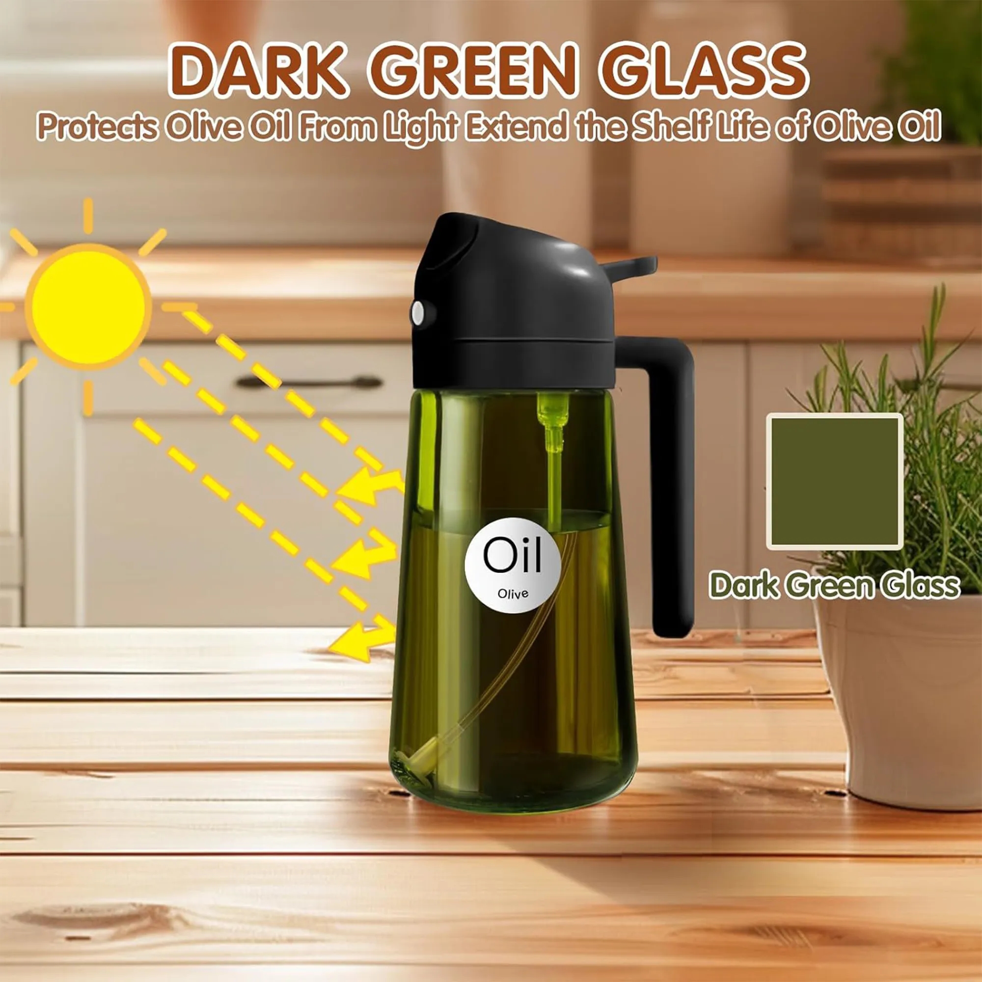 Dual-Function Oil Sprayer And Bottle 6