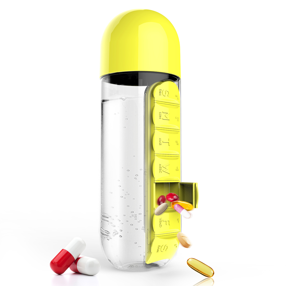 20 oz In Style Pill Organizer Water Bottle 4