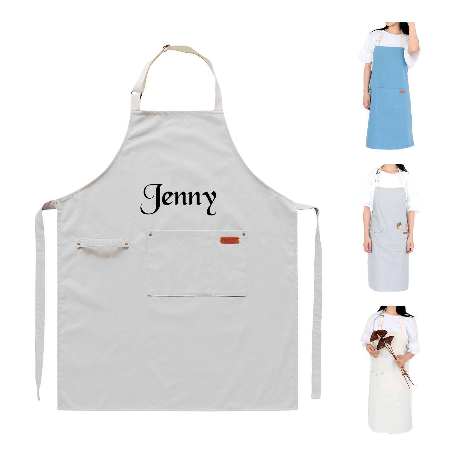 Canvas Apron with Front Pocket 5