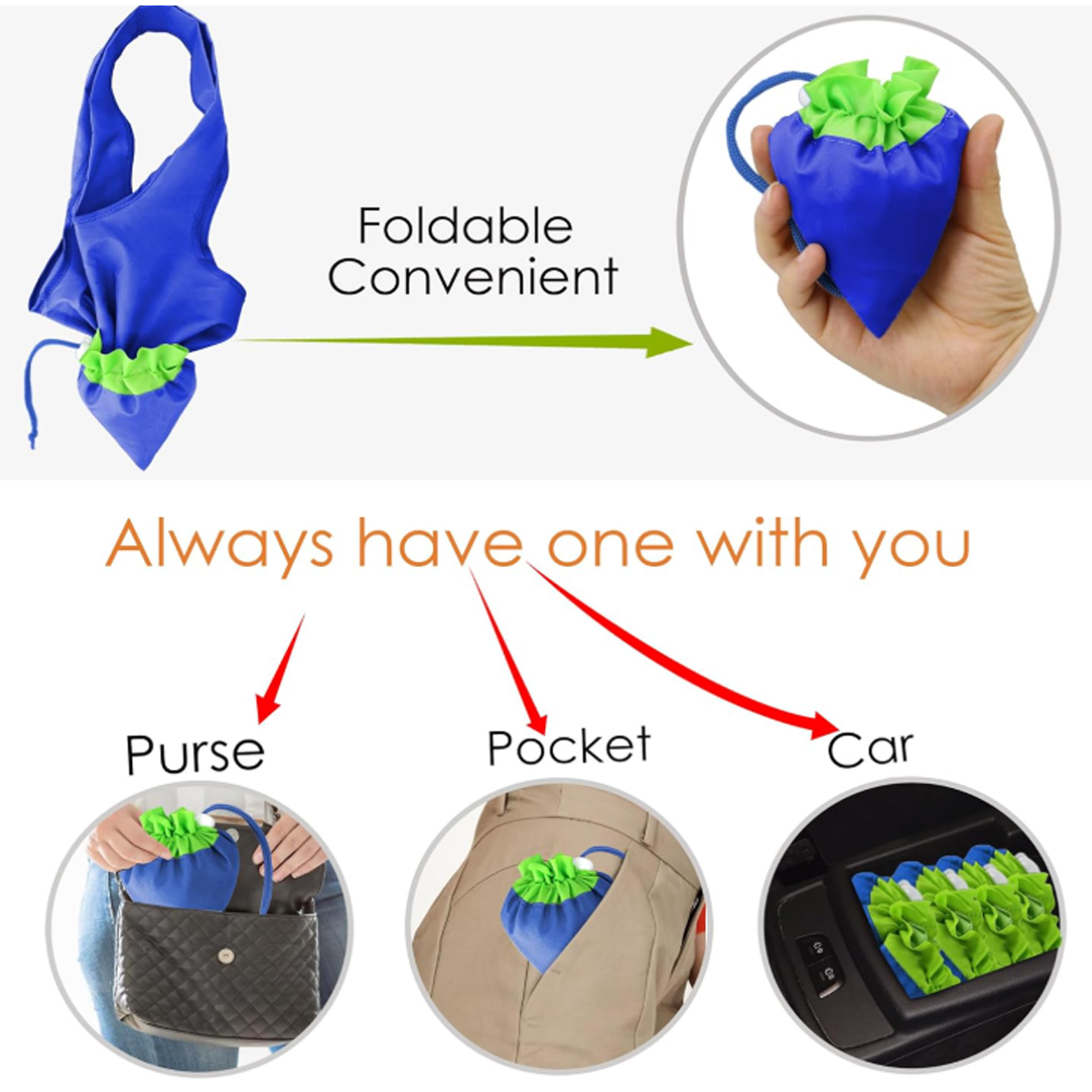 Foldable Shopping Bag Strawberry Pouch 2
