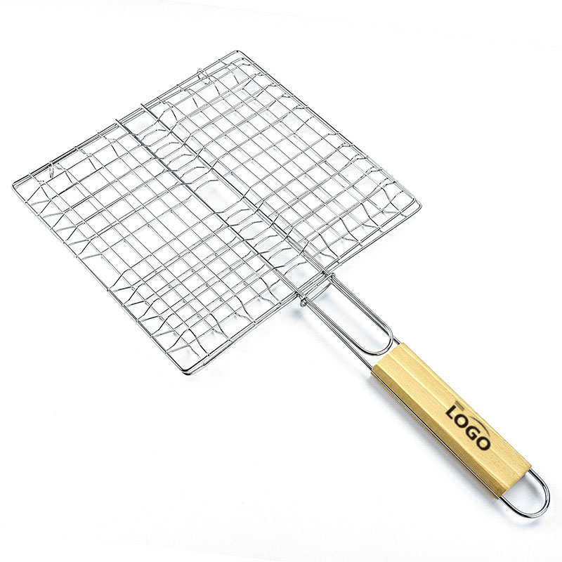 Stainless Steel Grill Basket with Wooden Handle 2