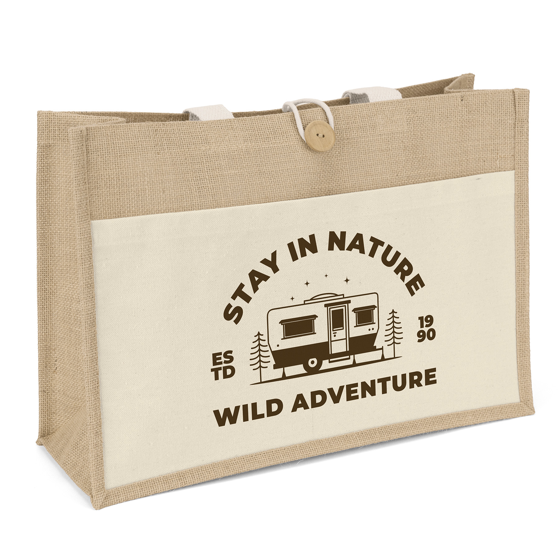 Riley™- Jute Tote - Screen Print 1