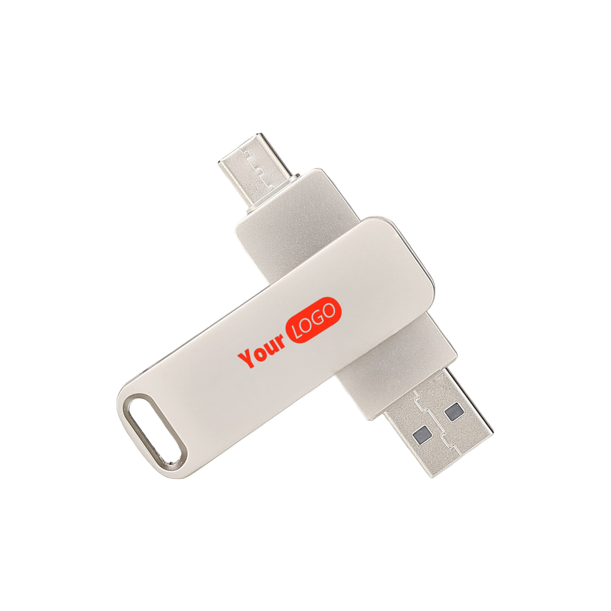 Rotatable Dual Port 32GB High Speed USB Drive 2