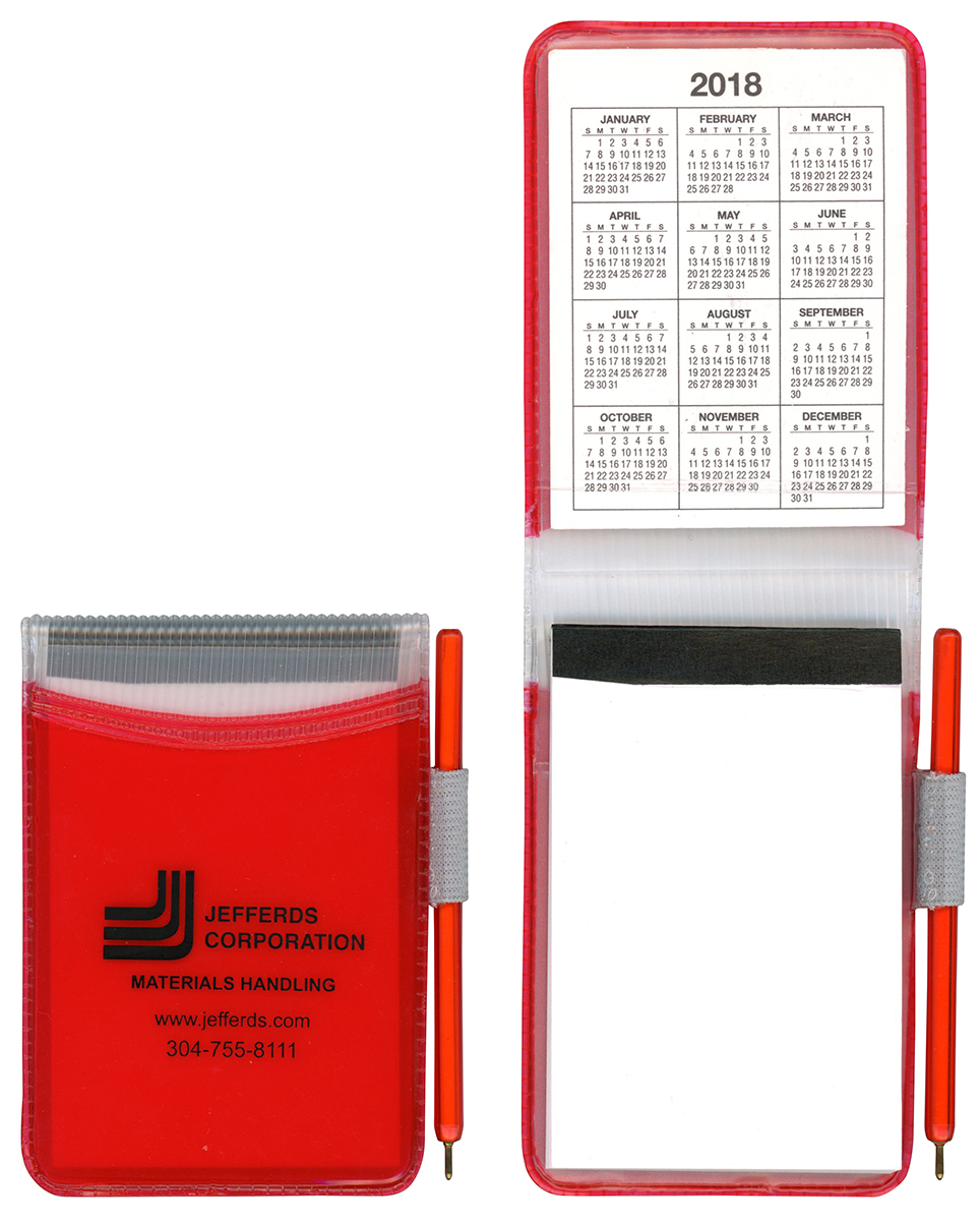 Hard Cover Memo Book w/ Pad & Matching Pen (30 Page Insert) 11