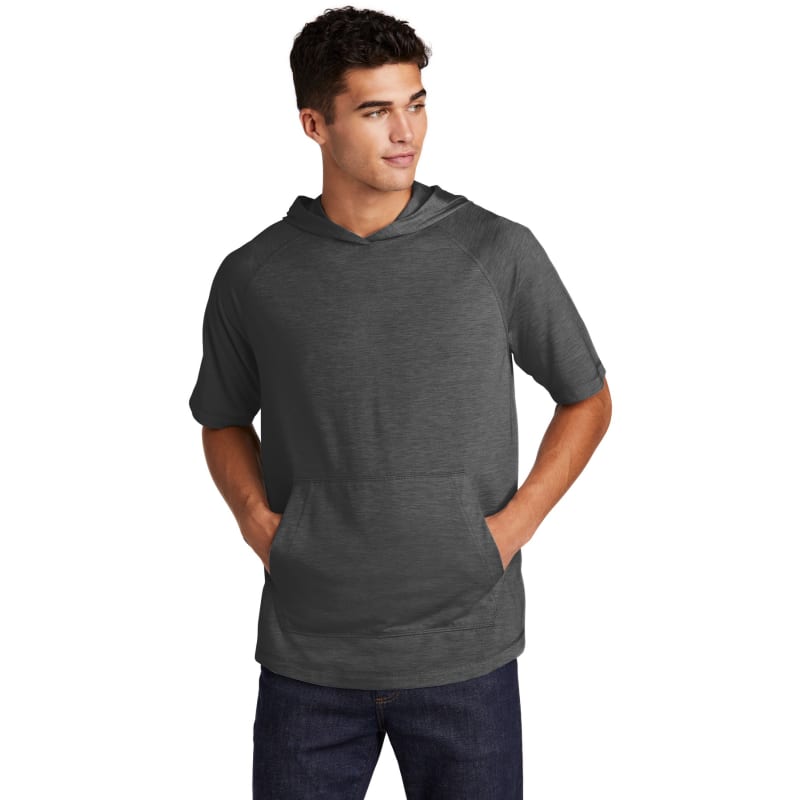 Sport-Tek PosiCharge Tri-Blend Wicking Short Sleeve Hoodie., custom hoodie or sweatshirt with logo imprint 13