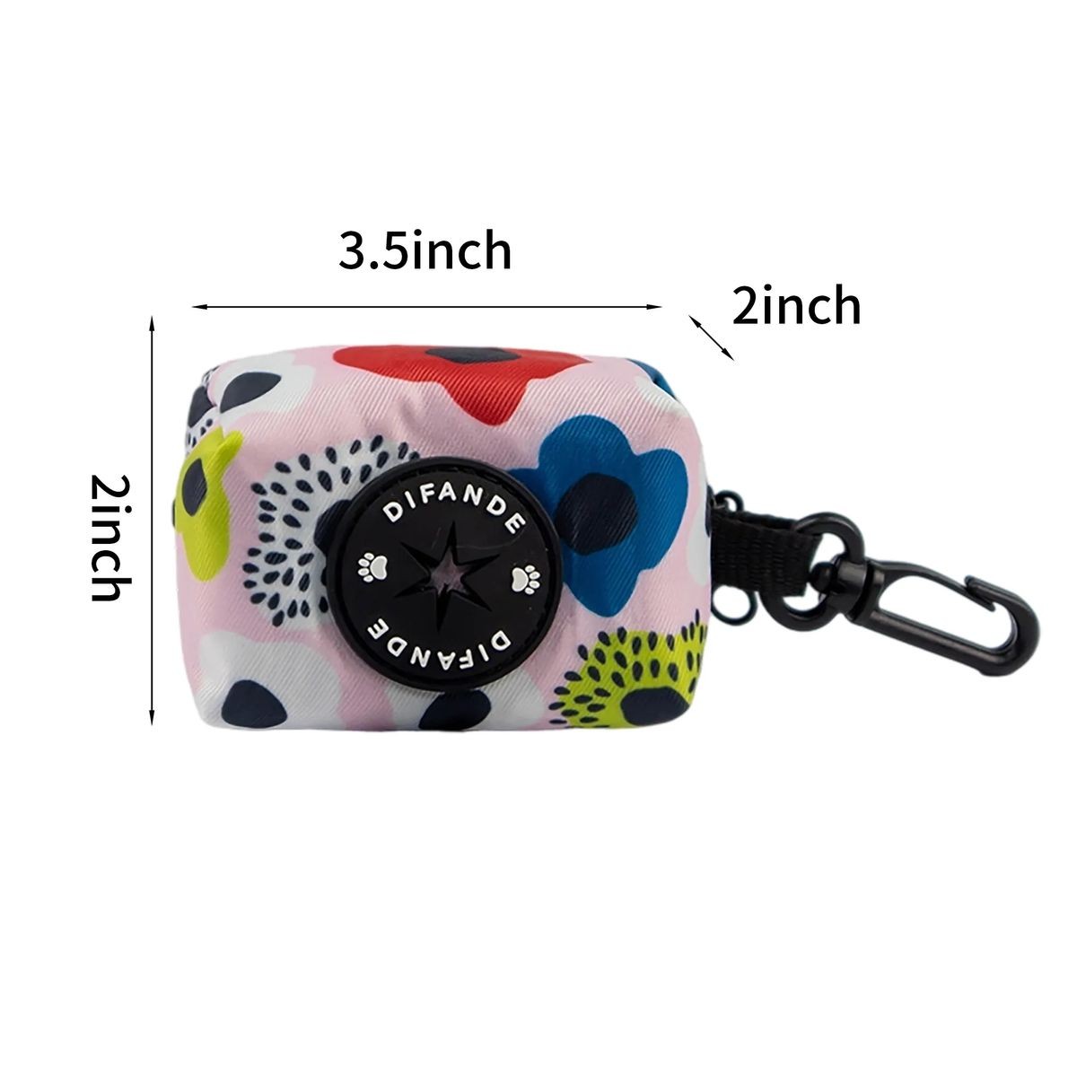 Pet Waste Bag Dispenser 3.5" x 2" x 2" with Rotating Clip Customizable 1